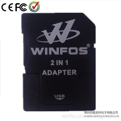 Winfos Patent Design, 2 in 1 Adaptor, USB+SD